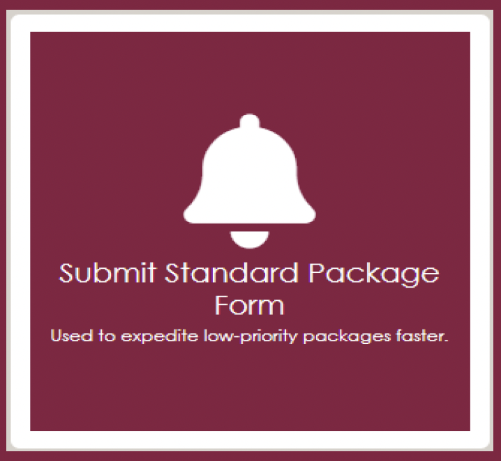 Submit Standard Package form